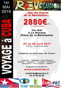 Flyers Voyage Révolution Cuba Linda